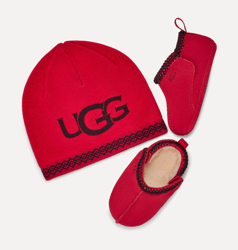 UGG Tasman and Logo Beanie Set for Babies UGG UK
